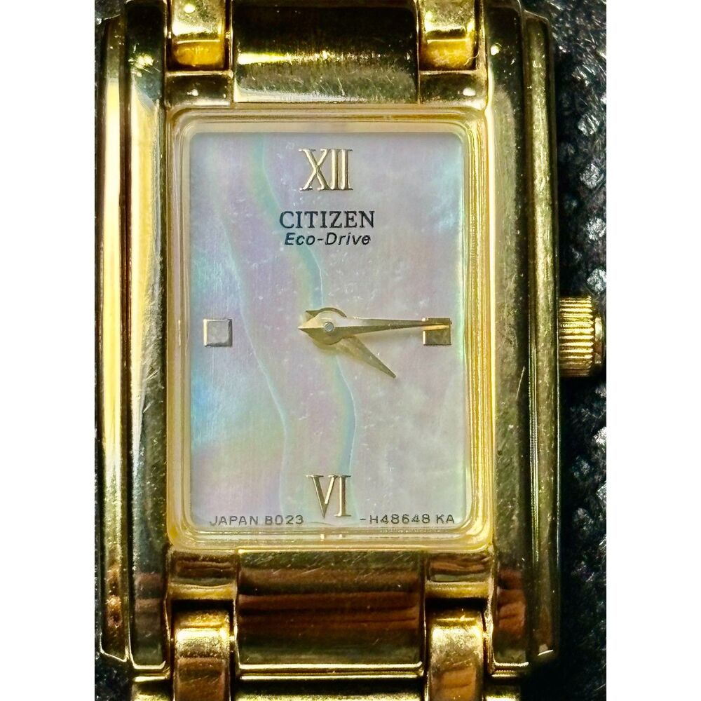 Citizen Ladies Eco-Drive Gold-Tone Dress Watch – Shimmering Mother of Pearl